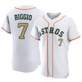 Houston Astros #7 Craig Biggio Player Gold Fotopoulosg Collection Limited Elite Home Stitched Jerseys