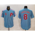Philadelphia Phillies #8 Nick Castellanos Number Light Blue Fotopoulosg Cooperstown Cool Base Jersey
