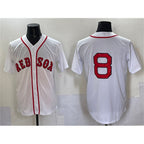 Boston Red Sox #8 Carl Yastrzemski White Fotopoulosg Cool Base Stitched Jersey