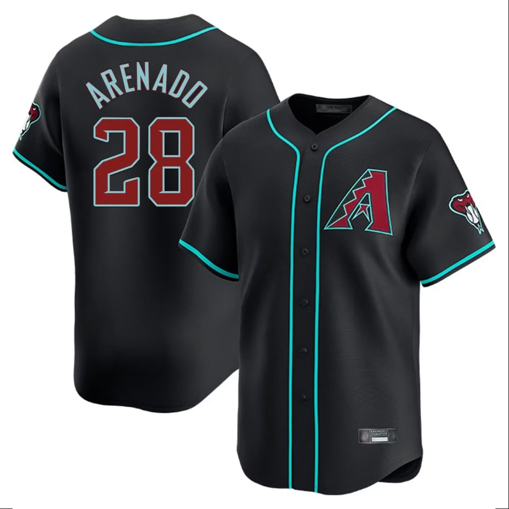 Arizona Diamondbacks #28 Nolan Arenado Player Black Fotopoulosg Limited Home Game Stitched Jerseys