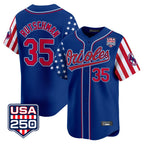 Baltimore Orioles #35 Adley Rutschman Player Royal Fotopoulosg USA 250 Independence Day Vapor Premier Limited Home Game Stitched Jerseys