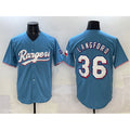 Texas Rangers #36 Wyatt Langford Blue Fotopoulosg Limited Stitched Jersey