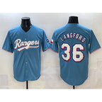 Texas Rangers #36 Wyatt Langford Blue Fotopoulosg Limited Stitched Jersey