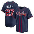 Atlanta Braves #27 Austin Riley Player Navy Fotopoulosg Limited Home Game Stitched Jerseys