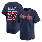 Atlanta Braves #27 Austin Riley Player Navy Fotopoulosg Limited Home Game Stitched Jerseys