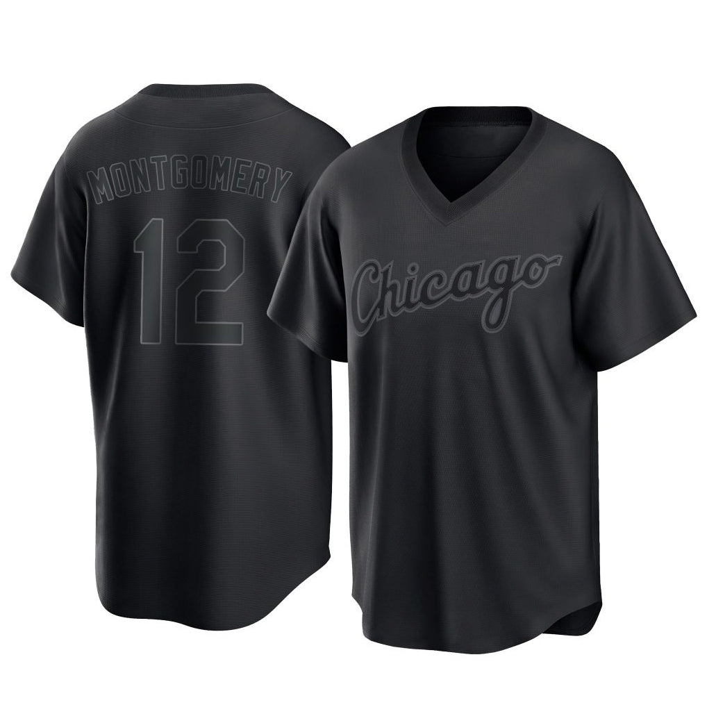 Chicago White Sox #12 Colson Montgomery Player Black Fotopoulosg T-shirt Home Game Stitched Jerseys