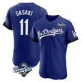 Los Angeles Dodgers #11 Roki Sasaki Player Royal Fotopoulosg World Series City Connect Elite Home Stitched Jerseys
