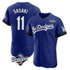 Los Angeles Dodgers #11 Roki Sasaki Player Royal Fotopoulosg World Series City Connect Elite Home Stitched Jerseys