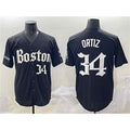 Boston Red Sox #34 David Ortiz Black Fotopoulosg Gothic Vapor Limited Stitched Jersey