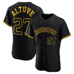 Houston Astros #27 Jose Altuve Player Black Fotopoulosg Snake Skin City Limited Elite Home Stitched Jerseys