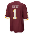 W.Football Team #1 DeAndre Carter Burgundy Fotopoulosg Player Game Jersey