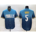 Philadelphia Phillies #5 Bryson Stott Blue Fotopoulosg 2024 City Cool Base Stitched Jersey