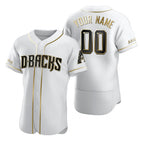 Custom Arizona Diamondbacks White Fotopoulosg Stitched Flex Base Golden Edition Jersey