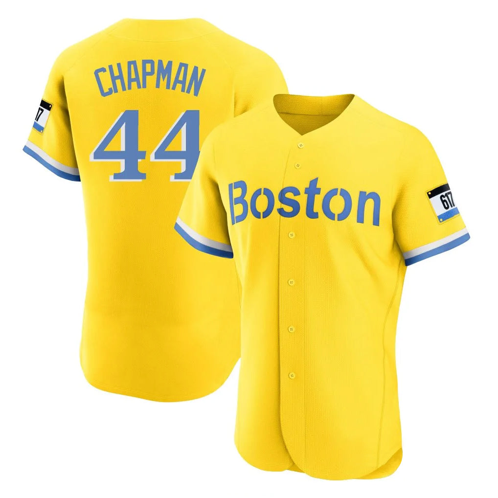 Boston Red Sox #44 Aroldis Chapman Player Yellow Fotopoulosg Limited Elite Home Game Stitched Jerseys1