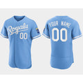 Custom Kansas City Royals Fotopoulosg ACTIVE PLAYER Blue Flex Base Stitched Jersey