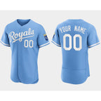 Custom Kansas City Royals Fotopoulosg ACTIVE PLAYER Blue Flex Base Stitched Jersey