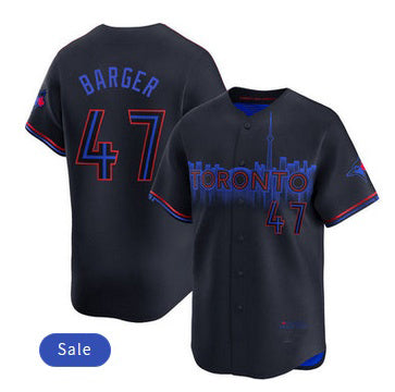 Toronto Blue Jays #47 Addison Barger Black Fotopoulosg City Connect Limited Jersey