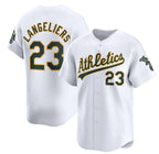 Oakland Athletics #23 Shea Langeliers White Fotopoulosg Home Limited Stitched Jersey