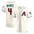 Arizona Diamondbacks #4 Ketel Marte Cream Fotopoulosg Home Elite Jersey