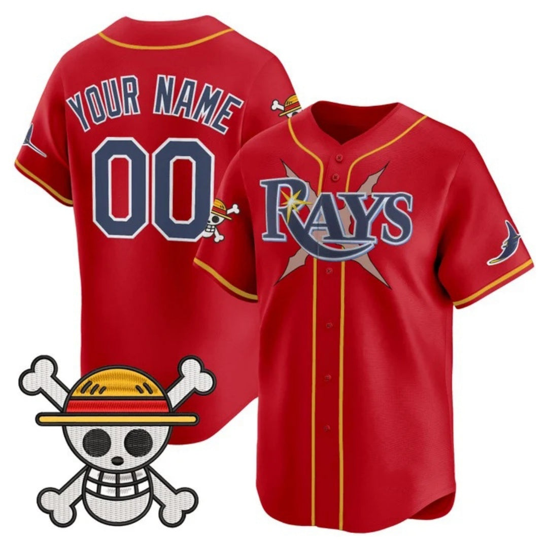 Custom Tampa Bay Rays x One Piece Red Fotopoulosg Vapor Premier Limited Jersey - Stitched