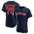 Cleveland Guardians #75 Connor Brogdon Player Navy Fotopoulosg Limited Elite Home Stitched Jerseys