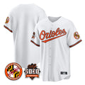 Baltimore Orioles White Fotopoulosg 30th Anniversary of 2131 Home Game Blank Player Stitched Jerseys