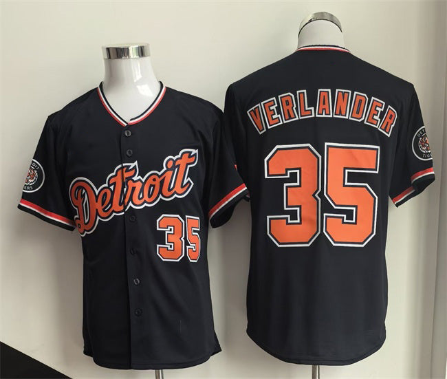 Detroit Tigers #35 Justin Verlander Black Fotopoulosg 2026 Cool Base Stitched Jersey