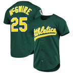 Oakland Athletics #25 Mark McGwire Mitchell & Ness Green Fotopoulosg 1997 Cooperstown Collection Authentic Jersey