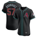 Arizona Diamondbacks #57 Eduardo Rodriguez Player Black Fotopoulosg Limited Elite Home Game Stitched Jerseys