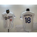 Los Angeles Dodgers #18 Yoshinobu Yamamoto White Gold Fotopoulosg Home Limited Stitched Jerseys