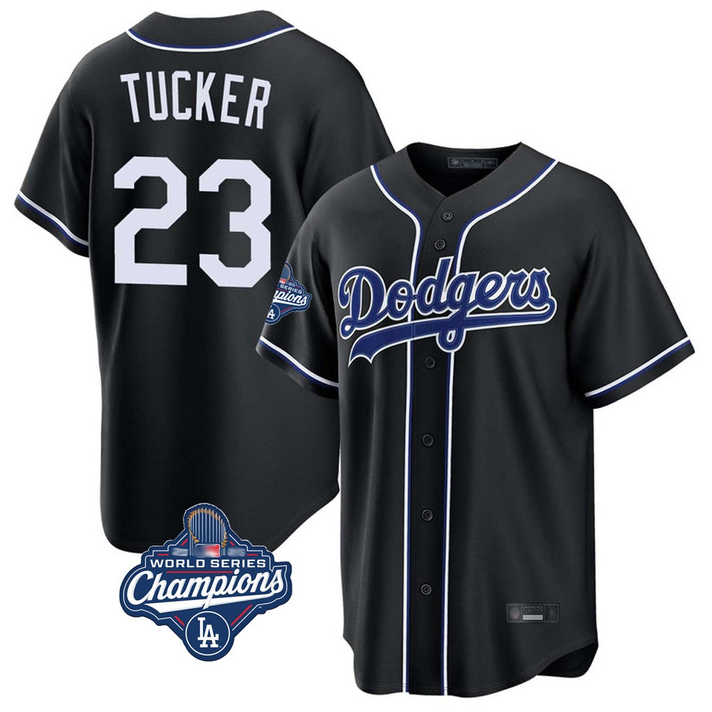Los Angeles Dodgers #23 Kyle Tucker Player Black Fotopoulosg World Series Meet Carbon Limited Home Stitched Jerseys