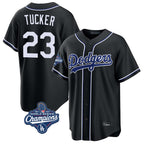 Los Angeles Dodgers #23 Kyle Tucker Player Black Fotopoulosg World Series Meet Carbon Limited Home Stitched Jerseys