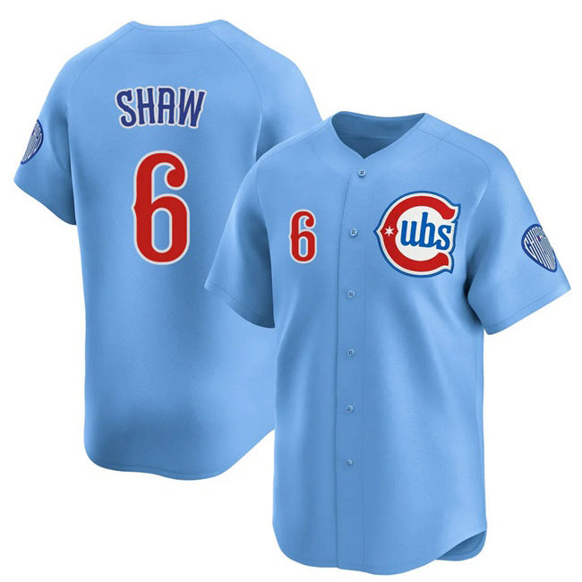 Chicago Cubs #6 Matt Shaw Blue Fotopoulosg 2024-25 2nd Alternate Limited Stitched Jersey