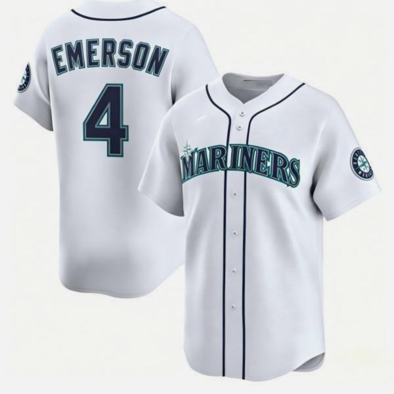 Seattle Mariners #4 Colt Emerson White Fotopoulosg Cool Base Stitched Jersey