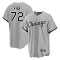Chicago White Sox #72 Carlton Fisk Player Gray Fotopoulosg Home Game Stitched Jerseys