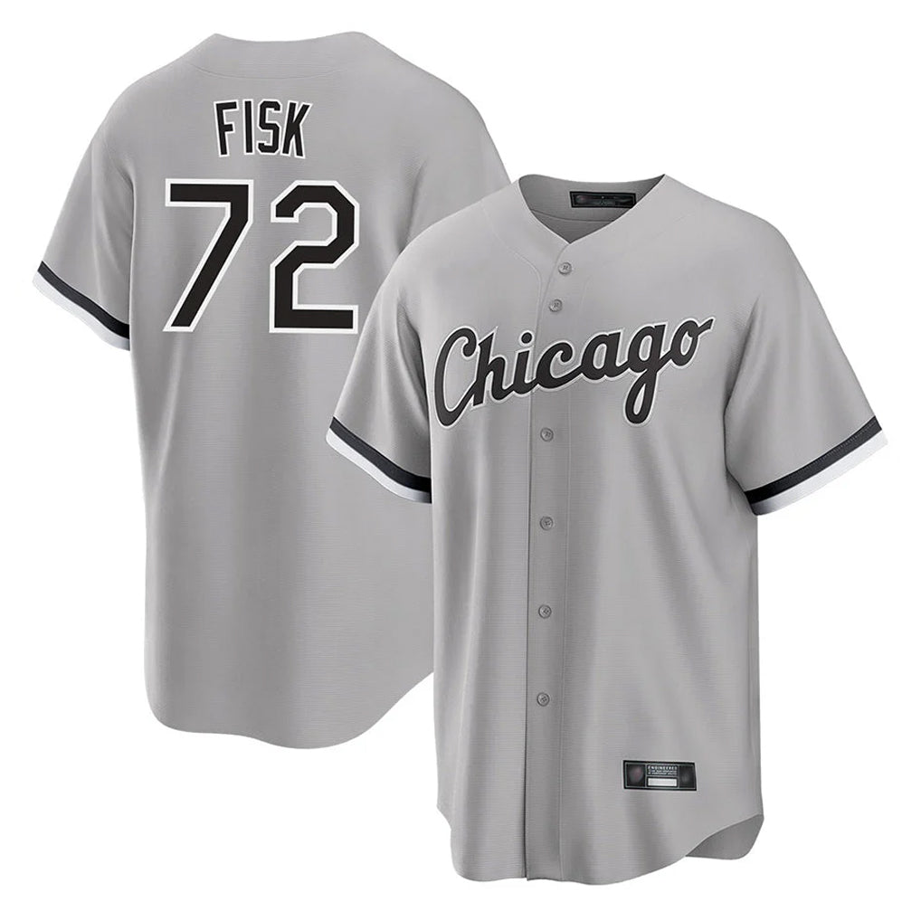 Chicago White Sox #72 Carlton Fisk Player Gray Fotopoulosg Home Game Stitched Jerseys