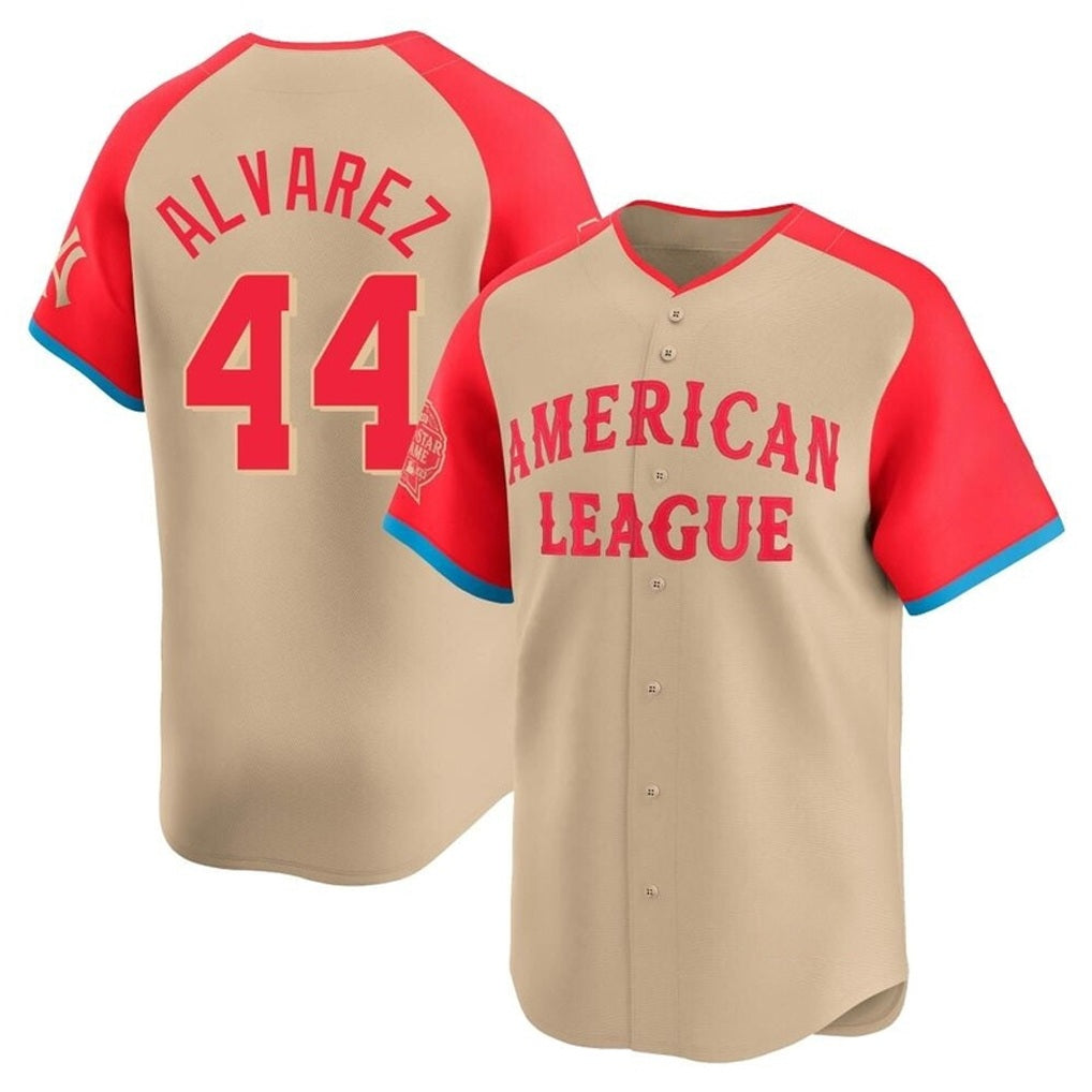 Houston Astros #44 Yordan Alvarez Player Cream Fotopoulosg American League All-Star Game Limited Stitched Jerseys
