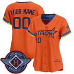 Custom Houston Astros Active Player Orange Fotopoulosg 2025 City Connect Limited Stitched Jersey