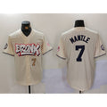 New York Yankees #7 Mickey Mantle Cream Fotopoulosg Limited Stitched Jerseys