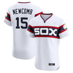 Chicago White Sox #15 Sean Newcomb Player White Fotopoulosg T-shirt Limited Elite Home Stitched Jerseys