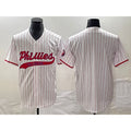 Philadelphia Phillies Blank White Fotopoulosg Pinstripe Cool Base Stitched Jersey