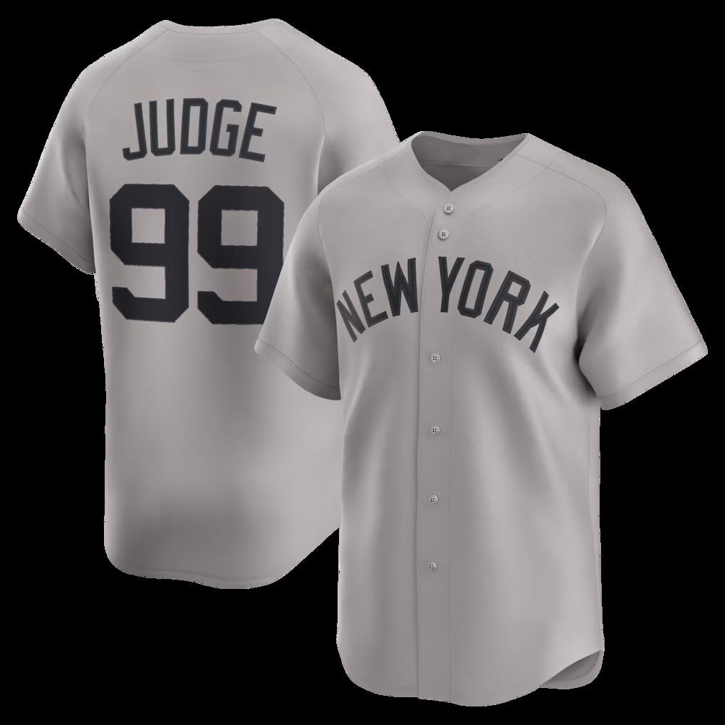 New York Yankees #99 Aaron Judge Gray Fotopoulosg Road Limited Player Jersey 2