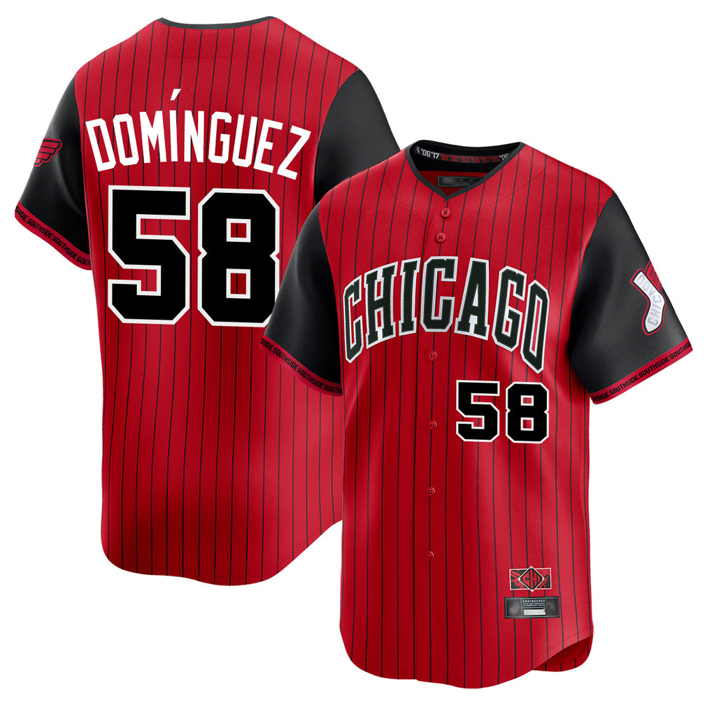 Chicago White Sox #58 Seranthony Dominguez Player Red Fotopoulosg City Connect Limited Home Stitched Jerseys