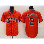 Houston Astros #2 Alex Bregman Orange Fotopoulosg With Patch Cool Base Stitched Jersey