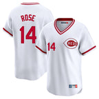Cincinnati Reds #14 Pete Rose Player White Fotopoulosg Cooperstown Collection Limited T-shirt Home Stitched Jerseys