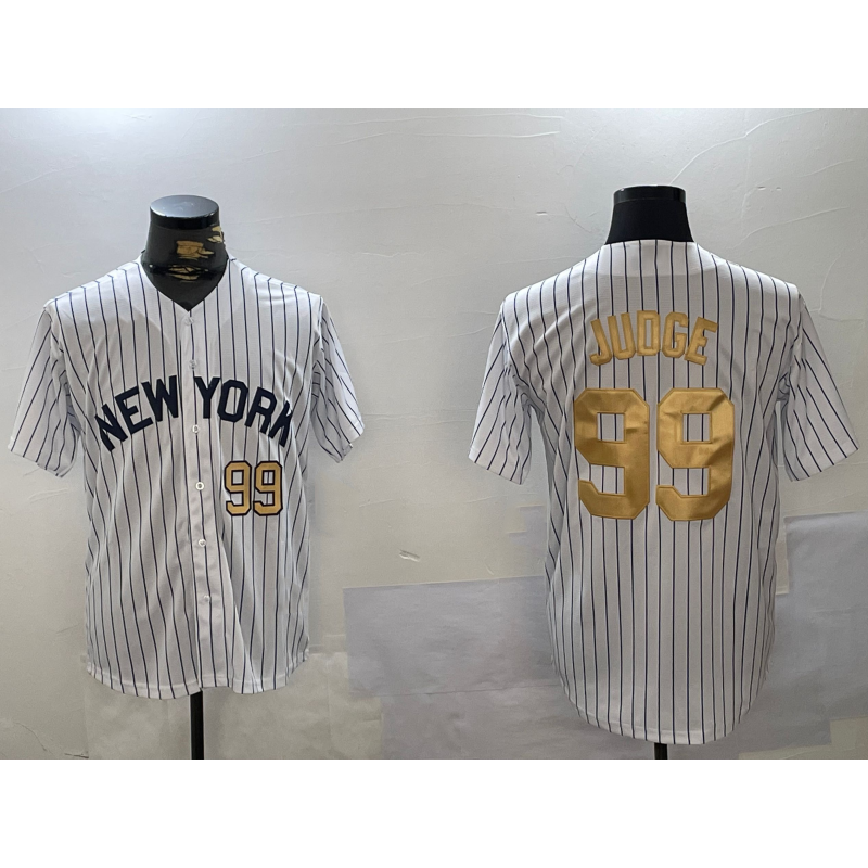 New York Yankees #99 Aaron Judge White Fotopoulosg Pinstripe Fashion Cool Base Jerseys