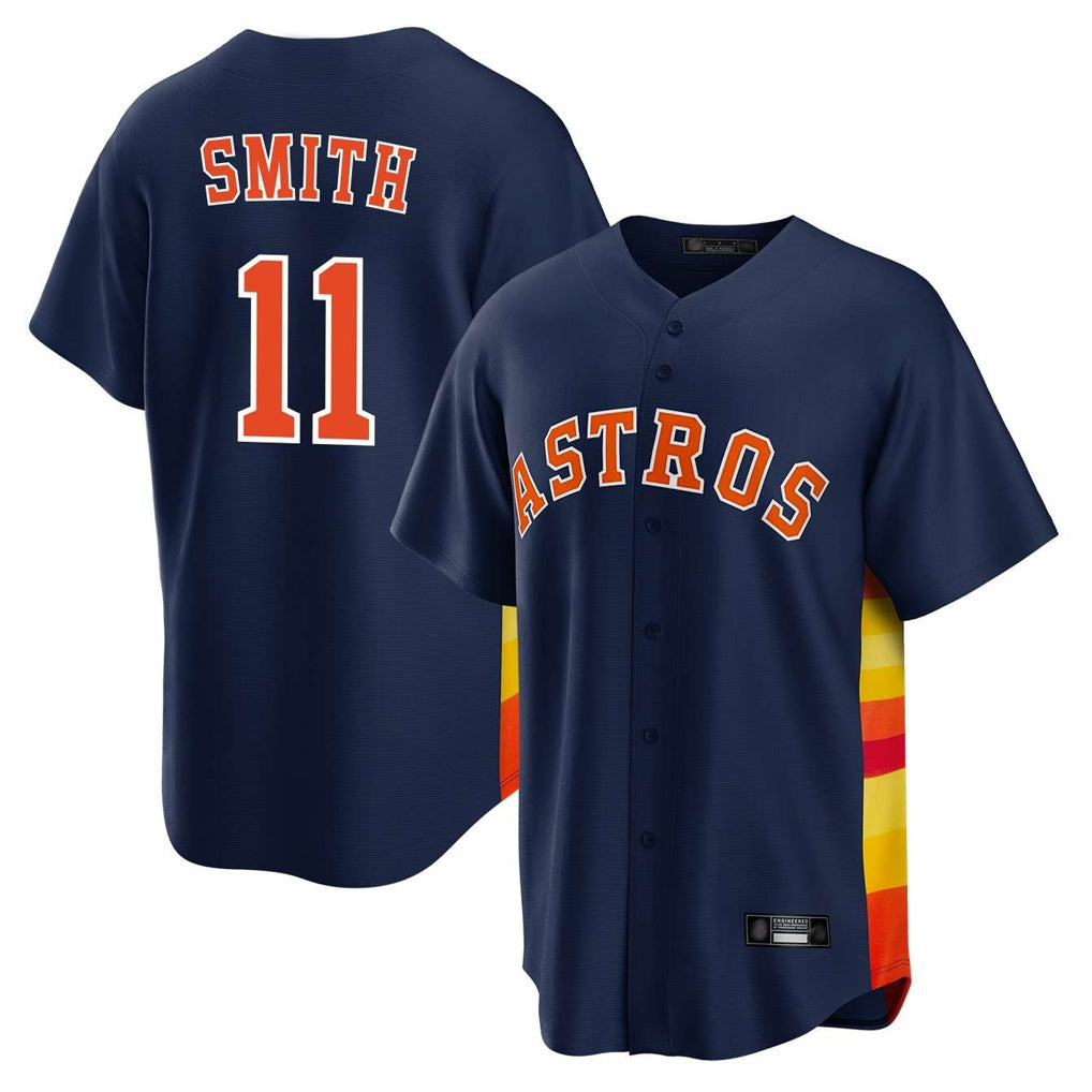 Houston Astros #11 Cam Smith Player Navy Fotopoulosg Home Game Stitched Jerseys