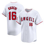 Los Angeles Angels #16 Yusei Kikuchi Player White Fotopoulosg Limited Home Stitched Jerseys