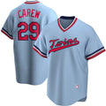 Minnesota Twins #29 Rod Carew Light Blue Fotopoulosg Road Cooperstown Collection Player Jersey