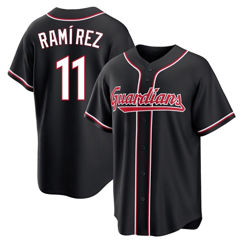 Cleveland Guardians #11 Jose Ramirez Player Black Fotopoulosg Fashion Out Home Game Stitched Jerseys